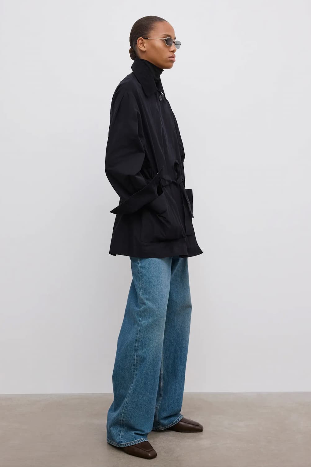 House of Dagmar Cotton Field Jacket – Washed Black Oversized Style 3 Field Cotton Jacket View 2