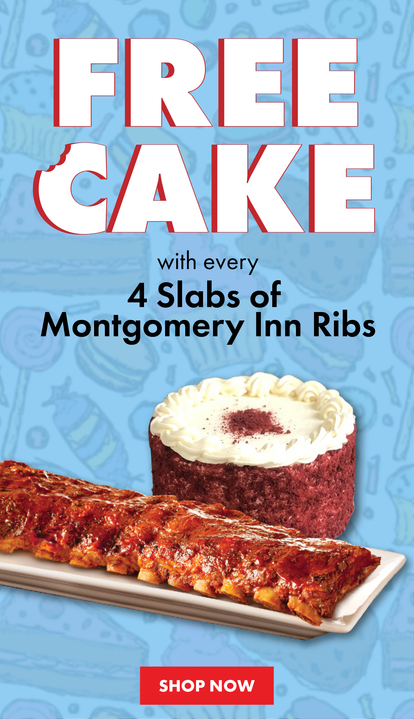 Free Bonbonerie Cake with Every 4 Slabs Of Ribs! Cincy Favorites
