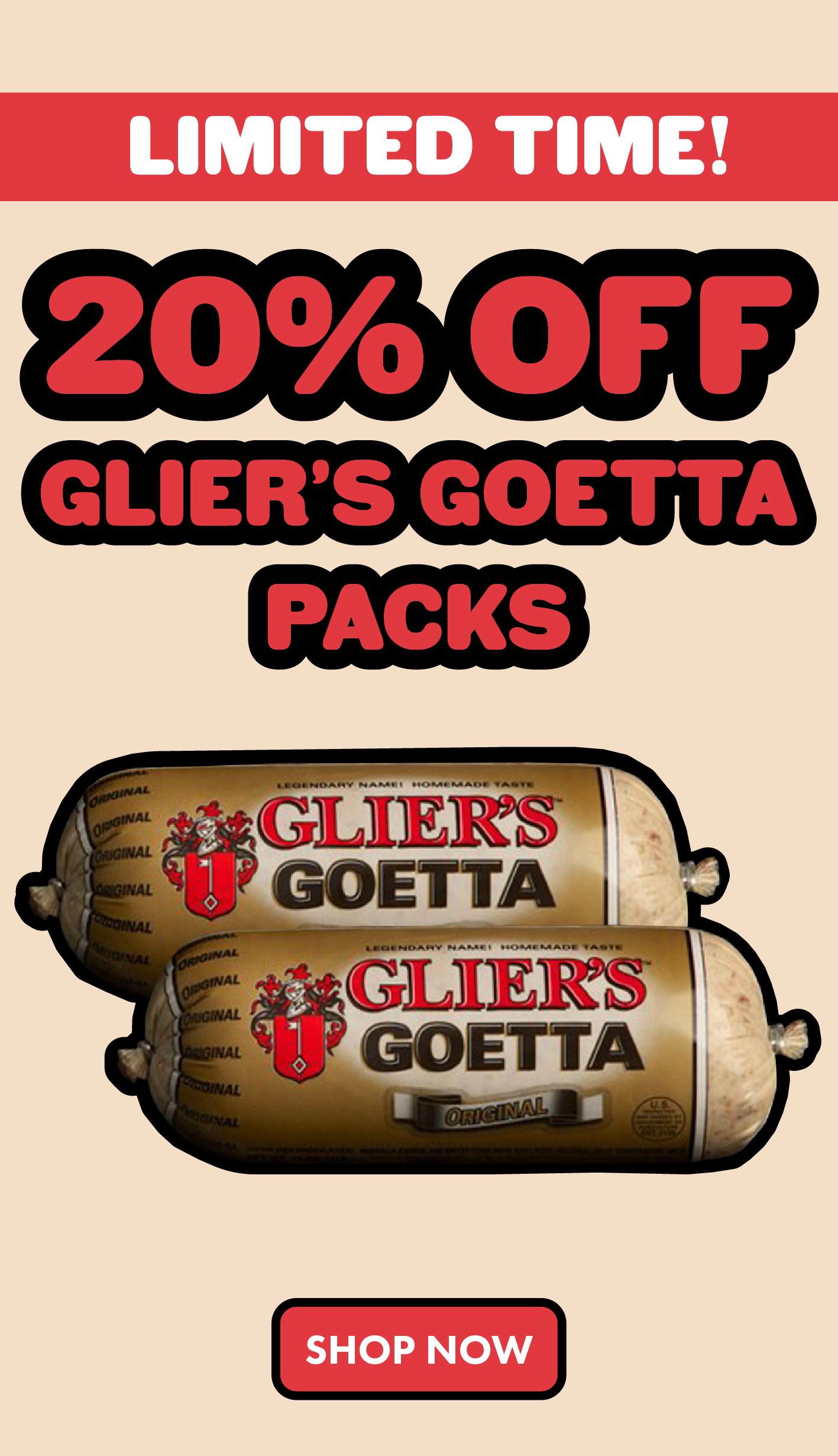 20 OFF Glier's Goetta! Cincy Favorites