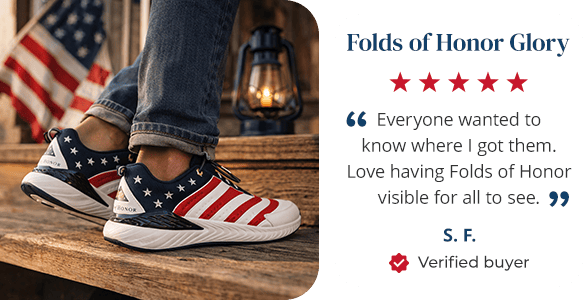Folds of Honor Glory. "Everyone wanted toknow where I got them. Love having Folds of Honor visible for all to see." - S. F. Verified Buyer