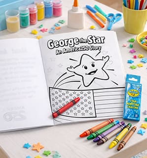 George the Star Coloring Book. Order Yours Today.