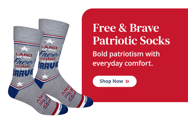 Free & Brave Patriotic Socks