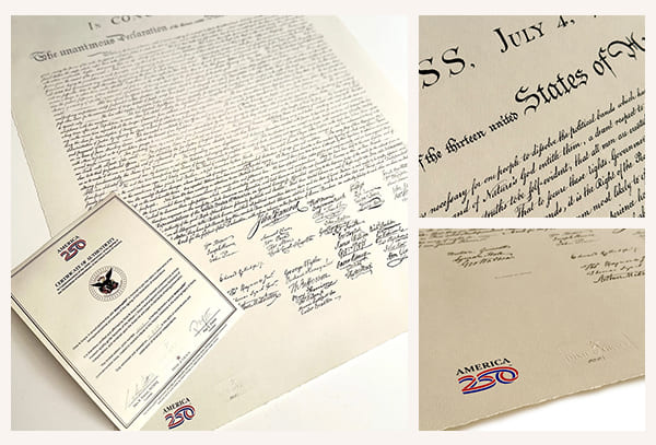 Detailed View of the Declaration of Independence Giclée Print