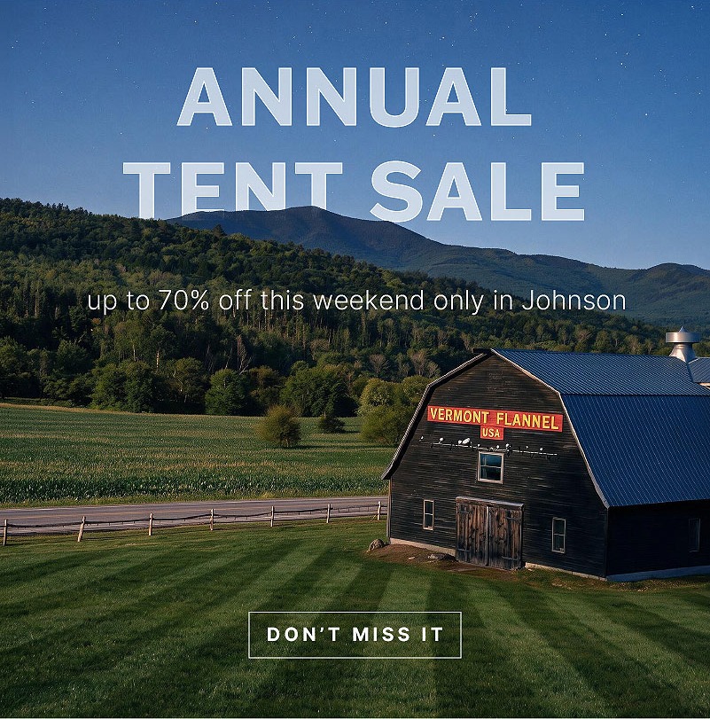 Annual Tent Sale.
