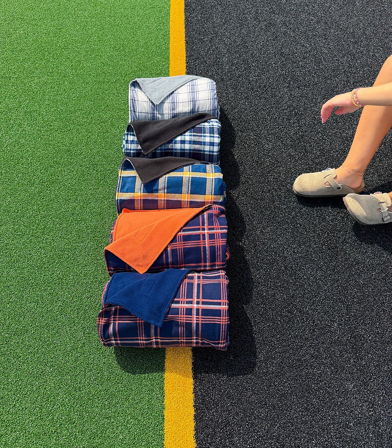Varsity flannels.
