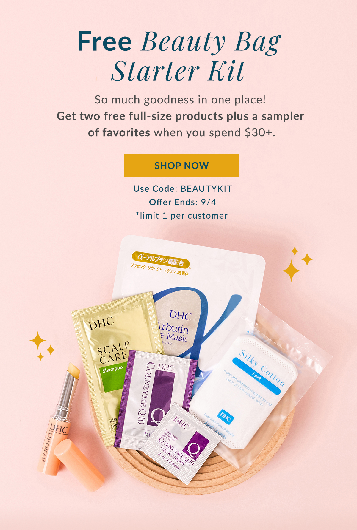 Limited Time Only! Get Your FREE Beauty Bag Starter Kit! DHC Skincare USA