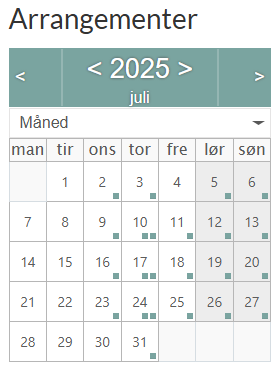 Arrangementskalender