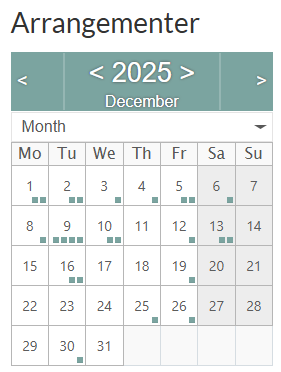 Arrangementskalender