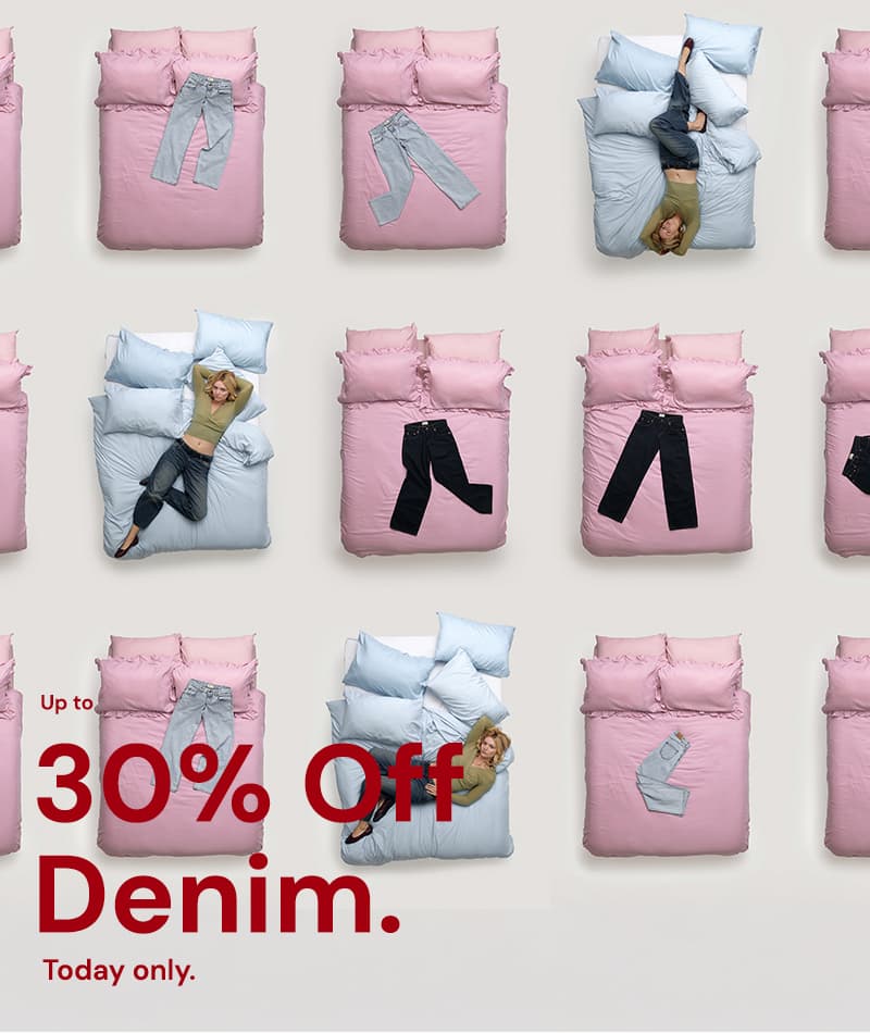 up to 30% off denim