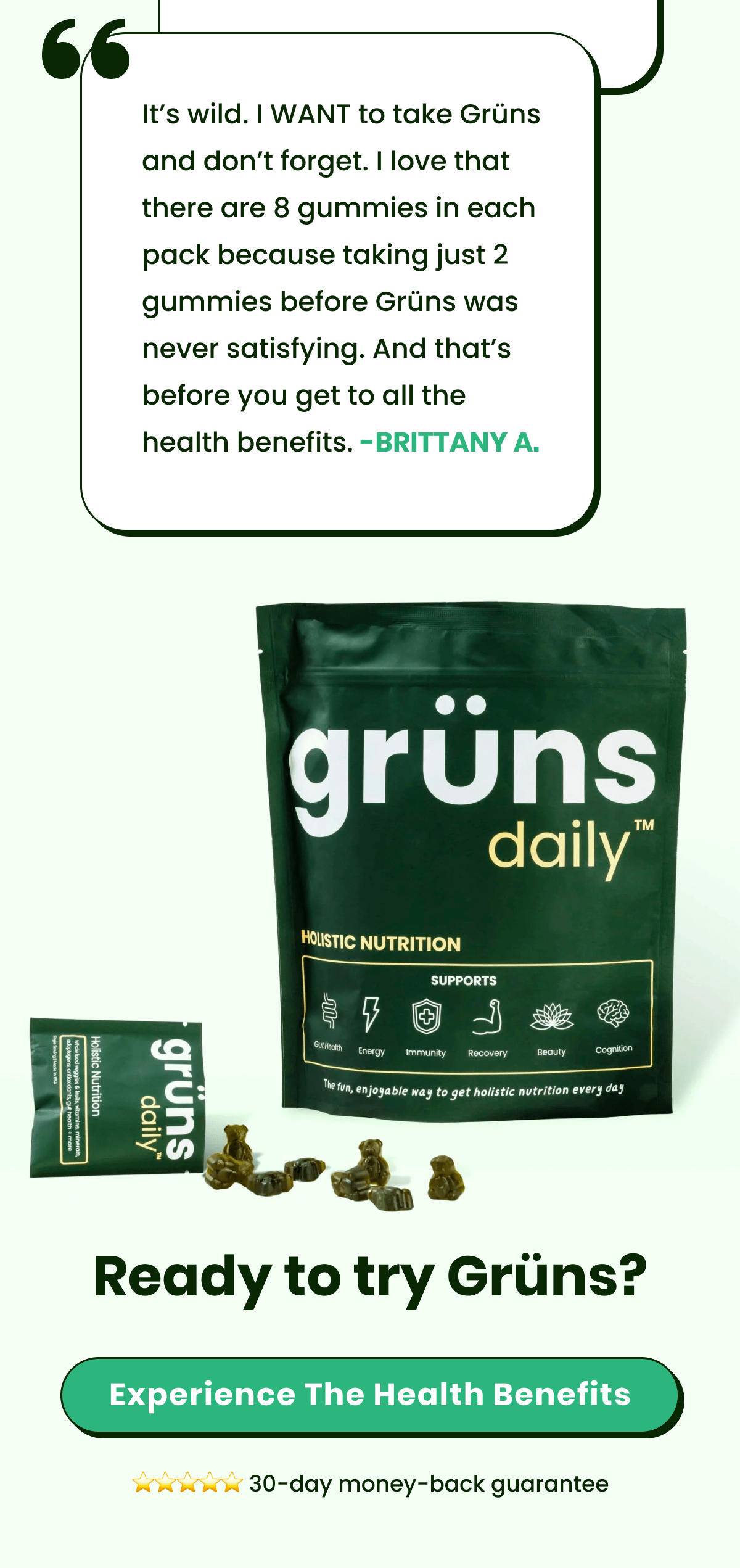 Ready to try Grüns? Experience The Health Benefits Today!