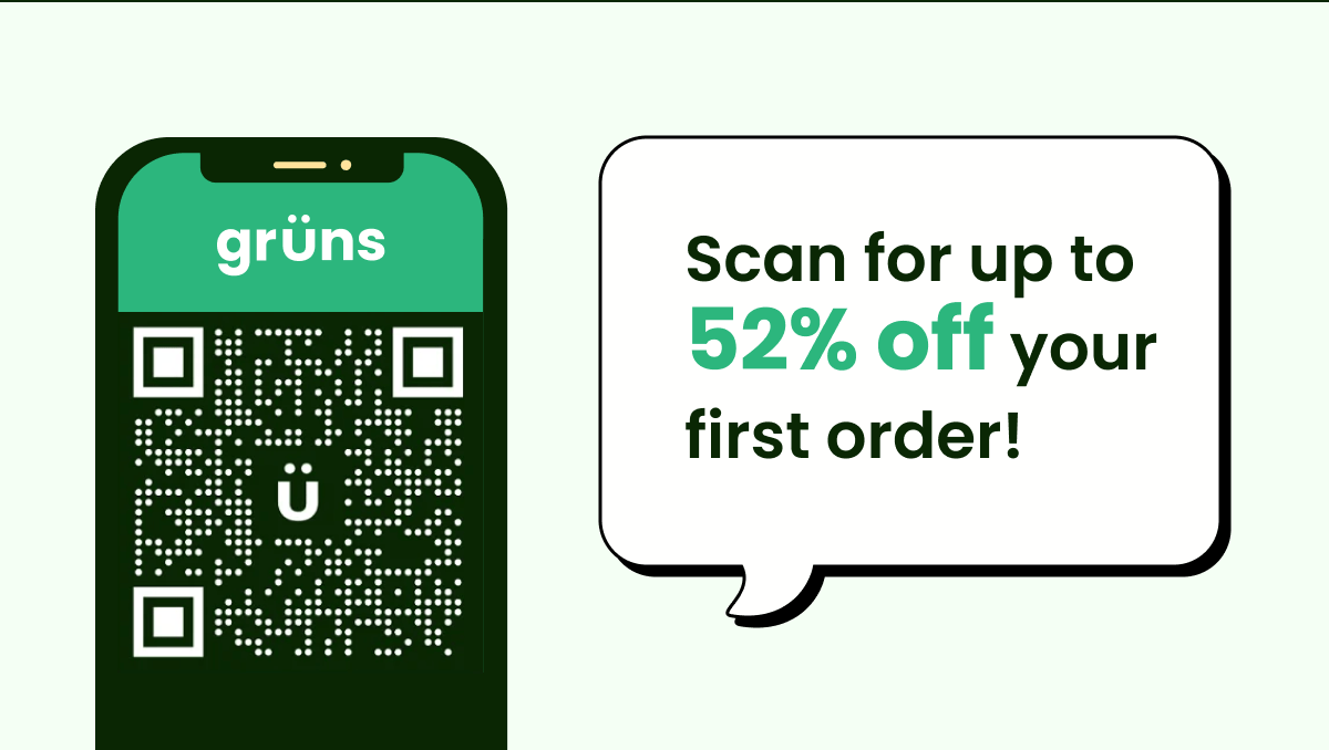 Scan for up to 52% off your first order!