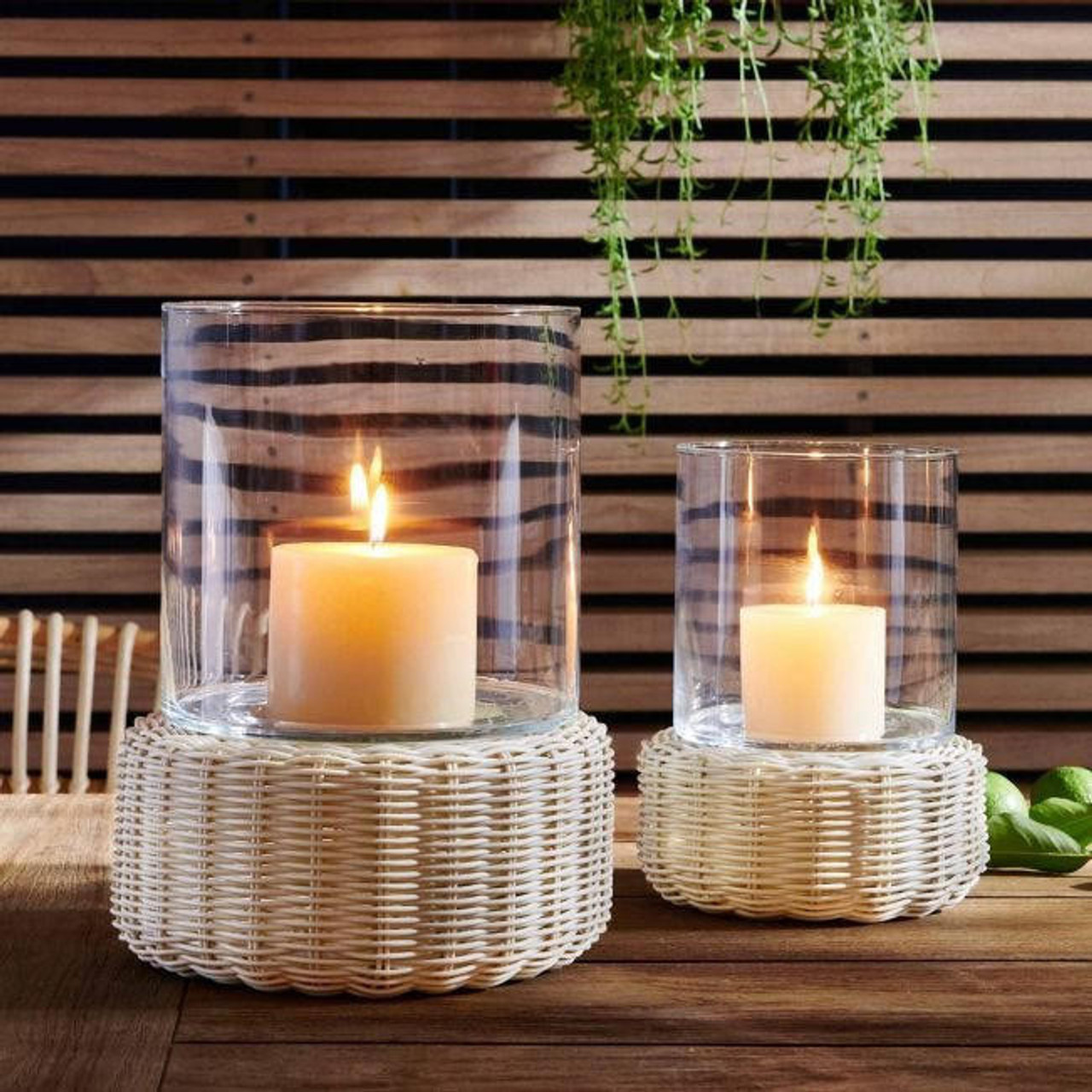 Amity Faux Rattan Hurricane