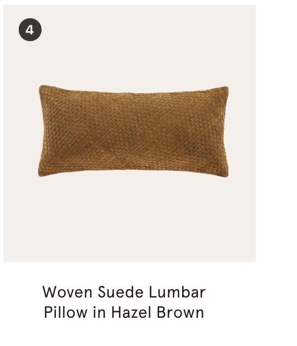 Woven Suede Lumbar Pillow