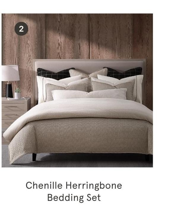 Chenille Herringbone Bedding Set