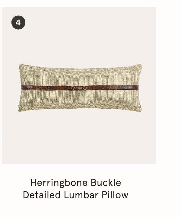 Herringbone Buckle Detailed Lumbar Pillow