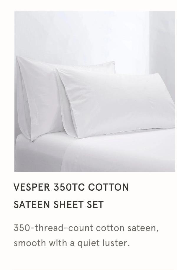 Vesper 350TC Cotton Sateen Sheet Set