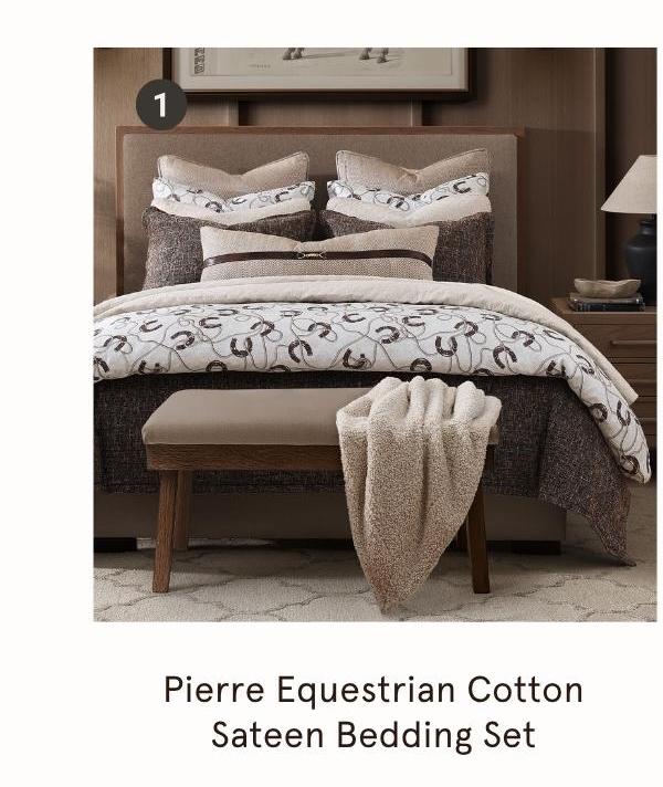Pierre Equestrian Cotton Sateen Bedding Set