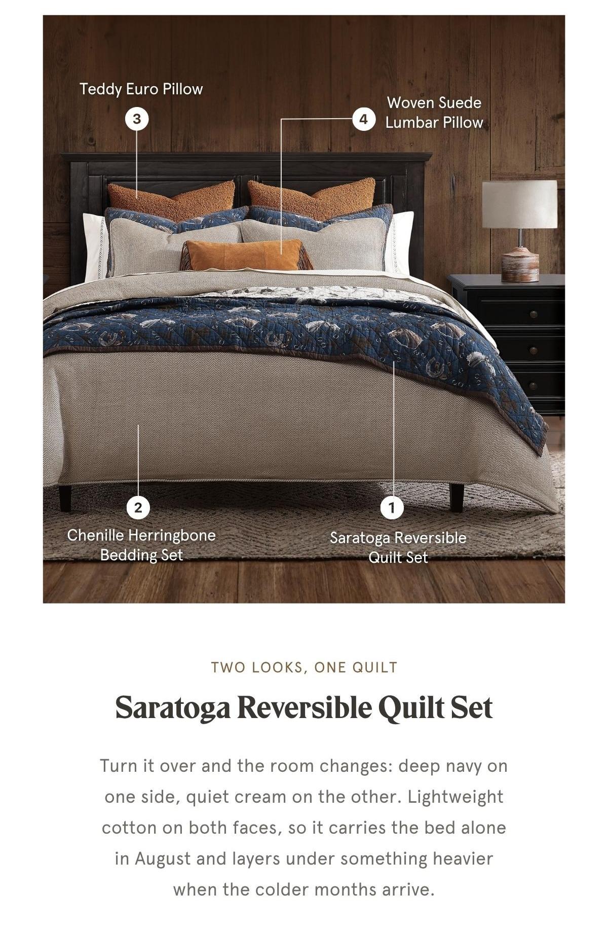 Saratoga Reversible Quilt Set