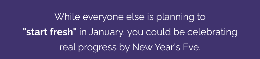 While everyone else is planning to "start fresh" in January, you could be celebrating real progress by New Year's Eve. buy now pay later with affirm + save 49%