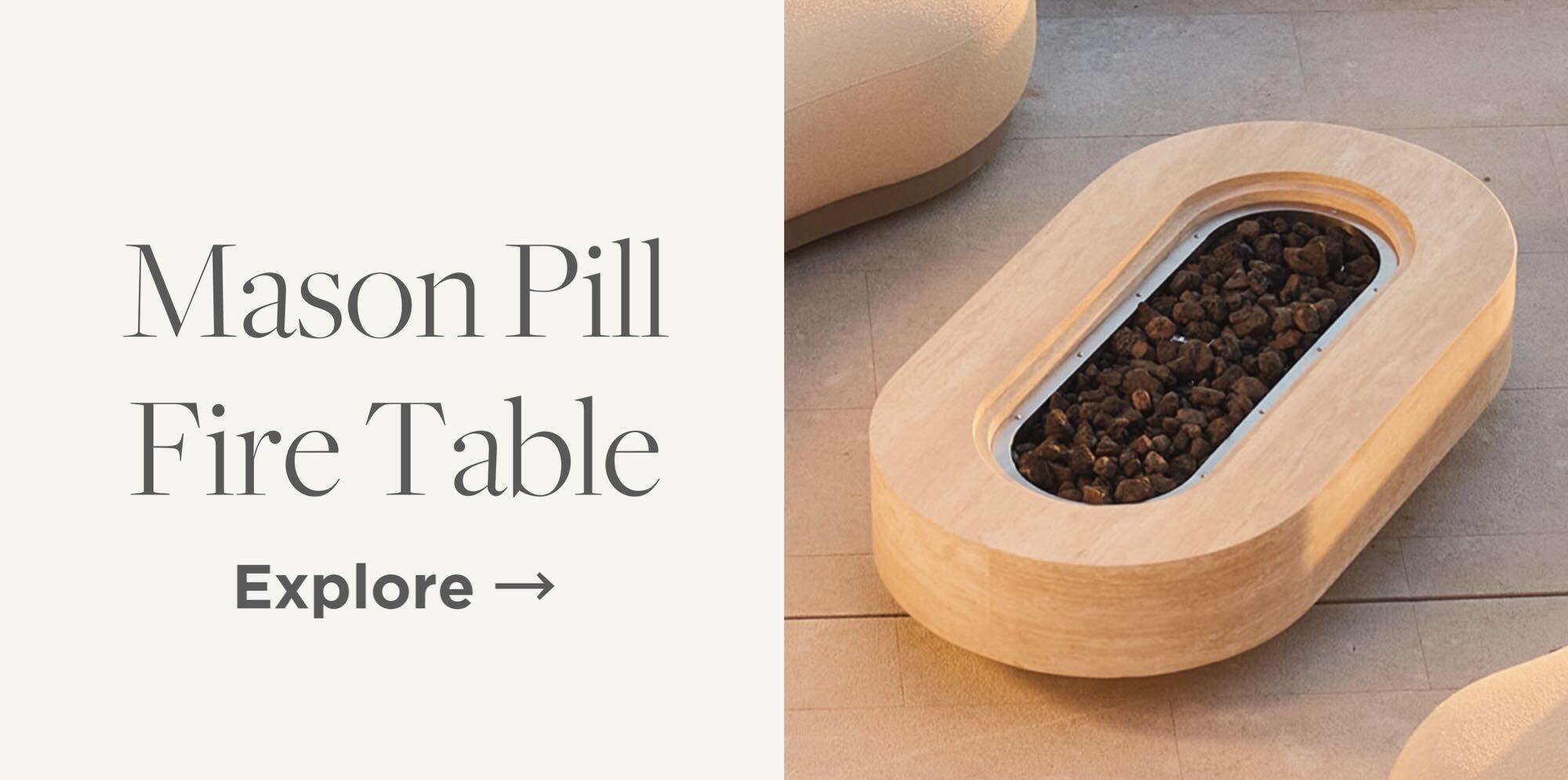 Mason Pill Fire Table Mason Pill Fire Table
