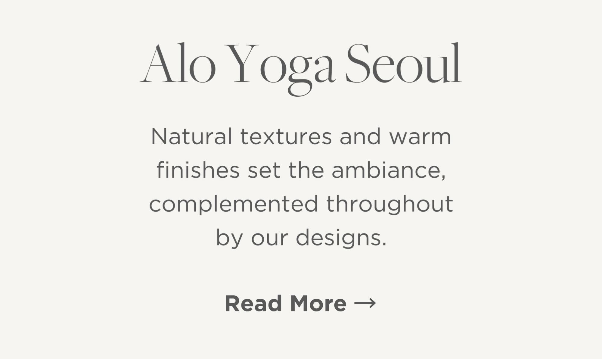 A Sanctuary of Wellness & Design: Alo Yoga Seoul