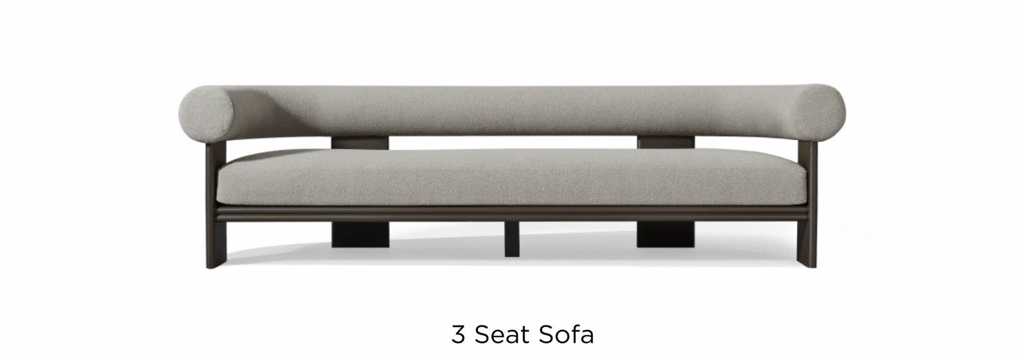 Collins Aluminum | 3 Seat Sofa