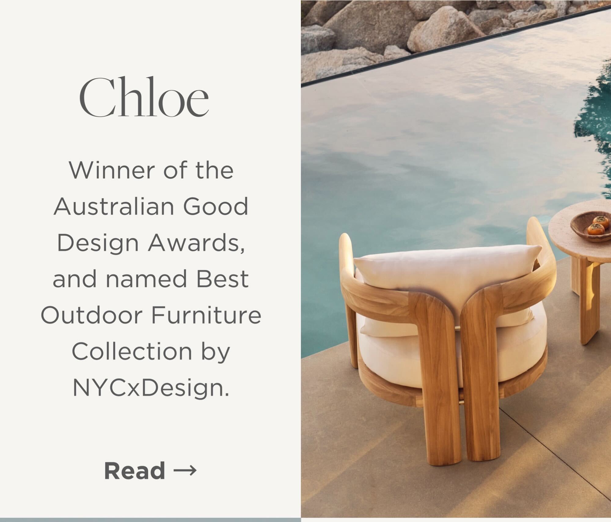 Chloe Lounge Chair Honored with Australian Good Design Award