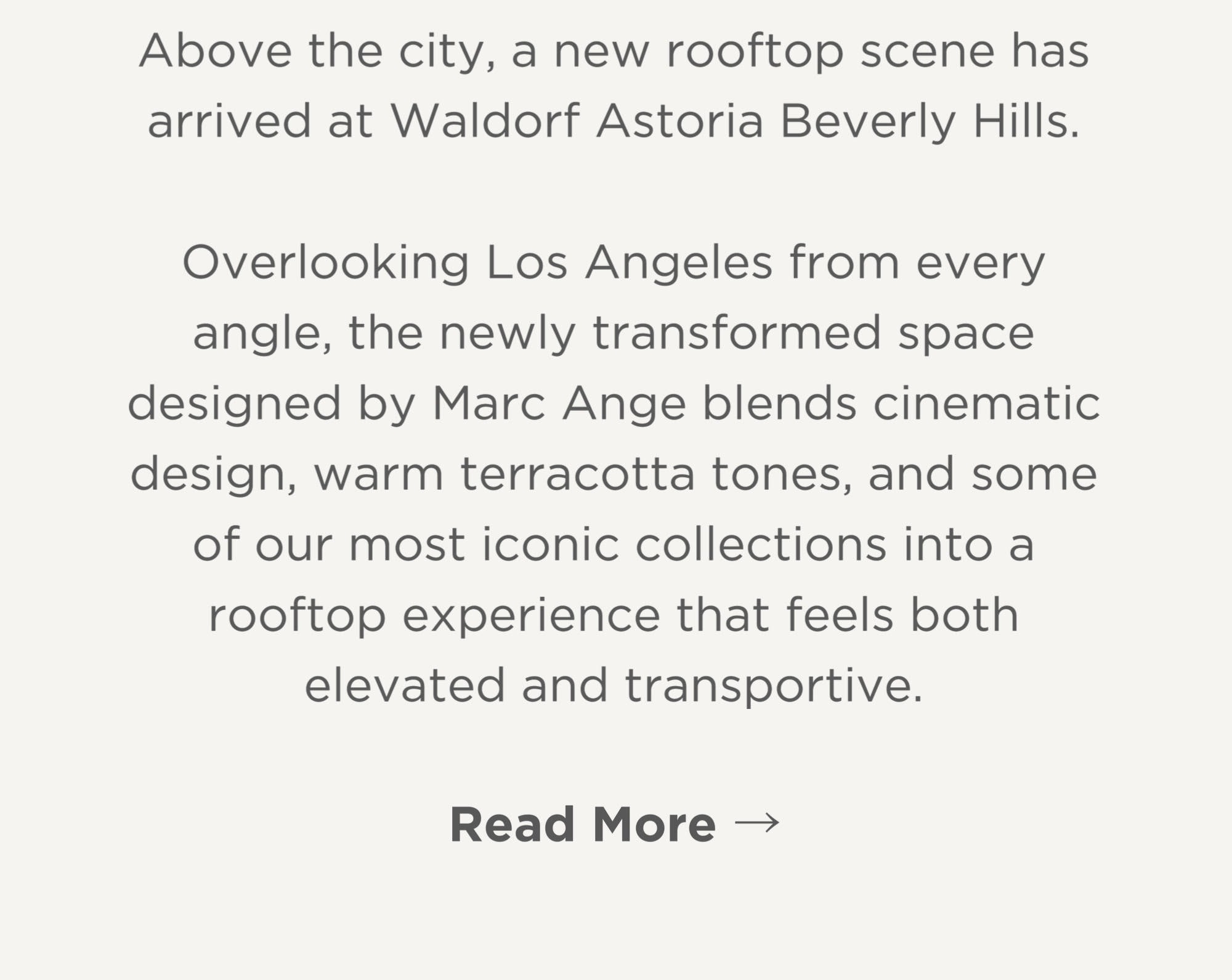 Inside the redesigned rooftop at Waldorf Astoria Beverly Hills