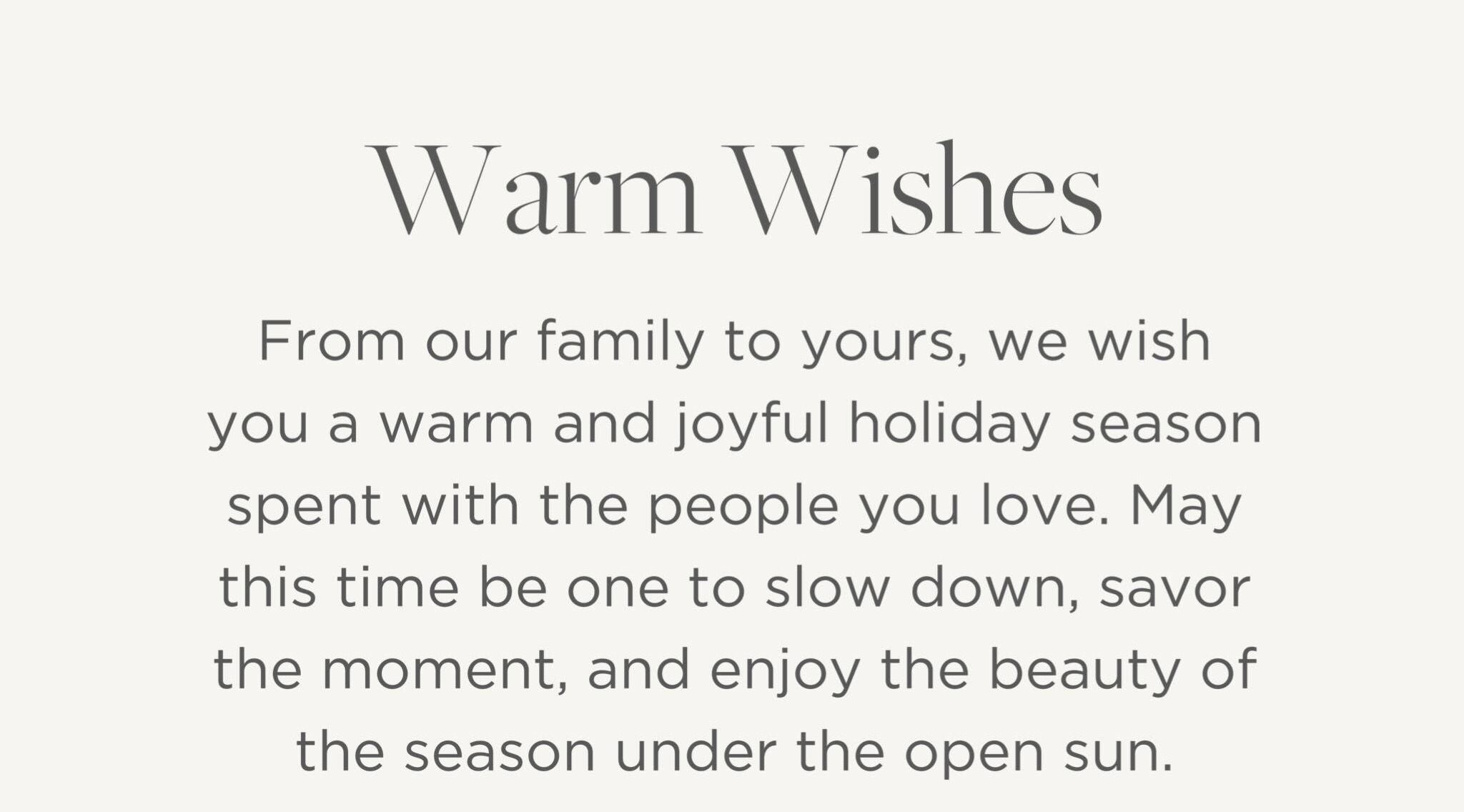 Warm Wishes