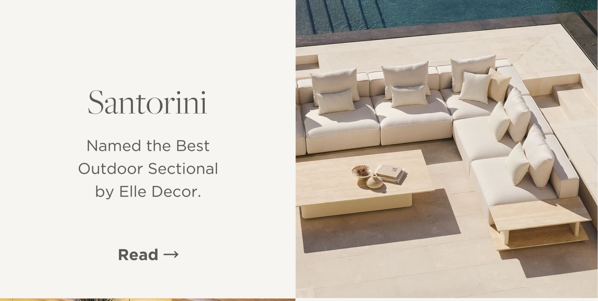 Santorini Named a Best Outdoor Sectional by Elle Decor
