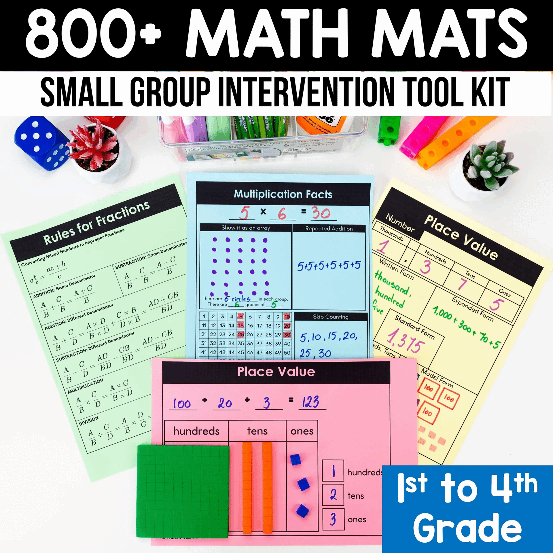 800+ Math Mats and Graphic Organizers MEGA BUNDLE
