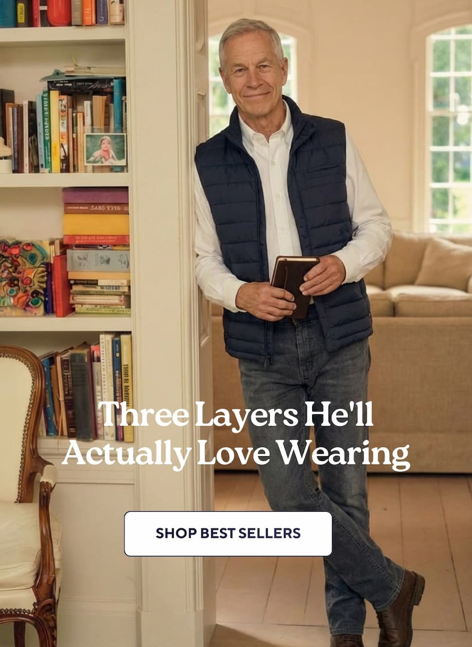 Elegance meets Independence The classic style he trusts, with the effortless closures he needs. SHOP THE COLLABORATION