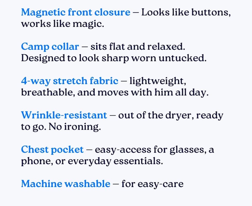 Elegance meets Independence The classic style he trusts, with the effortless closures he needs. SHOP THE COLLABORATION