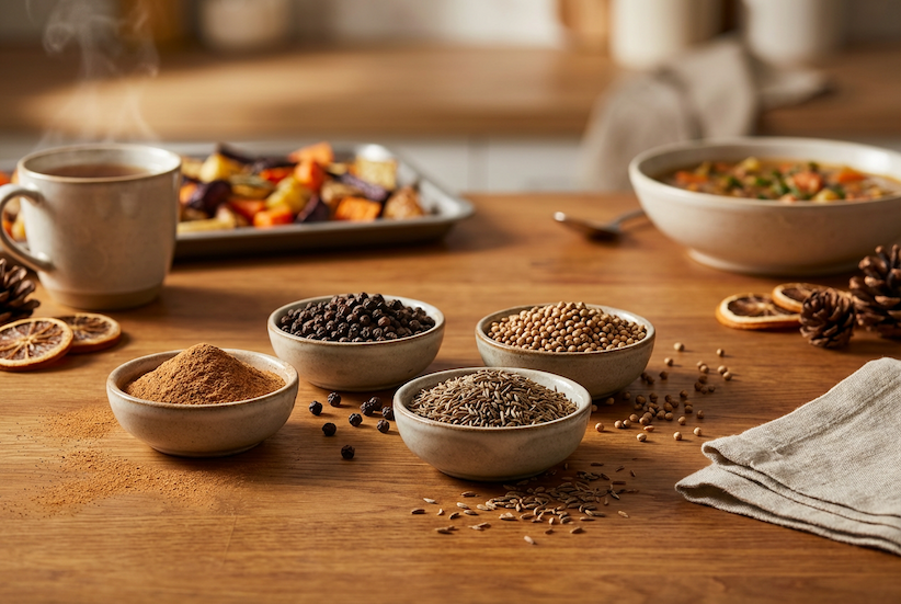 Winter spices for February cooking
