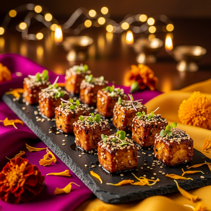 Spiced Nutmeg and Clove Paneer Bites