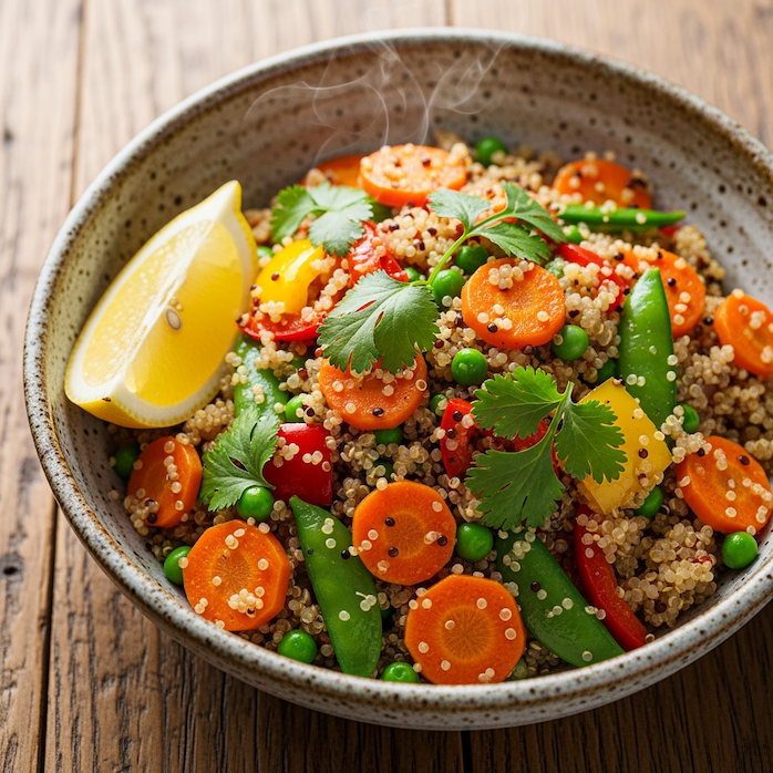 Coriander-Spiced Quinoa and Veggie Bowl