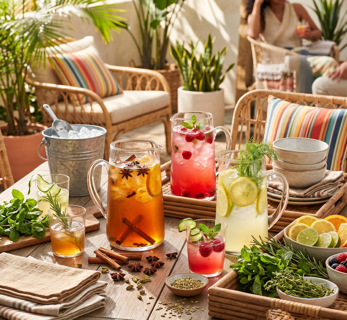 Summer drinks with spices