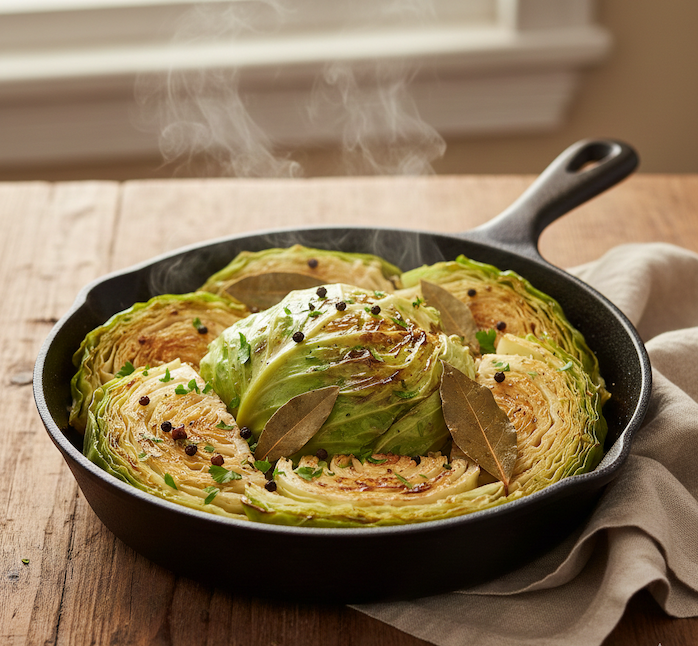 Braised Cabbage with Whole Spices
