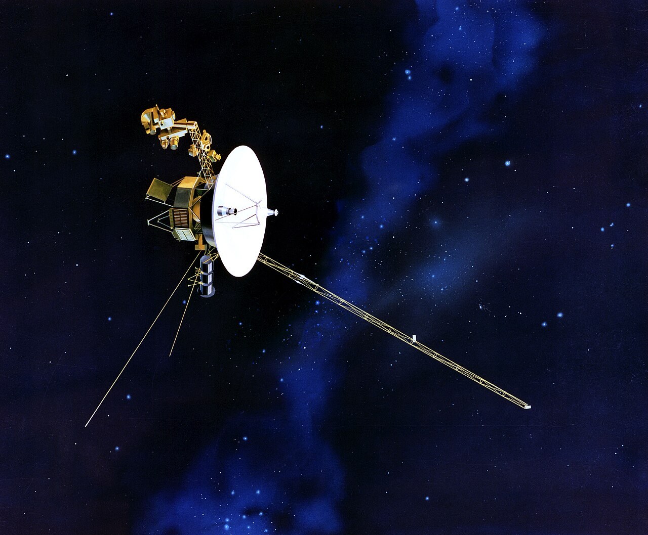 An artist's concept of the Voyager spacecraft