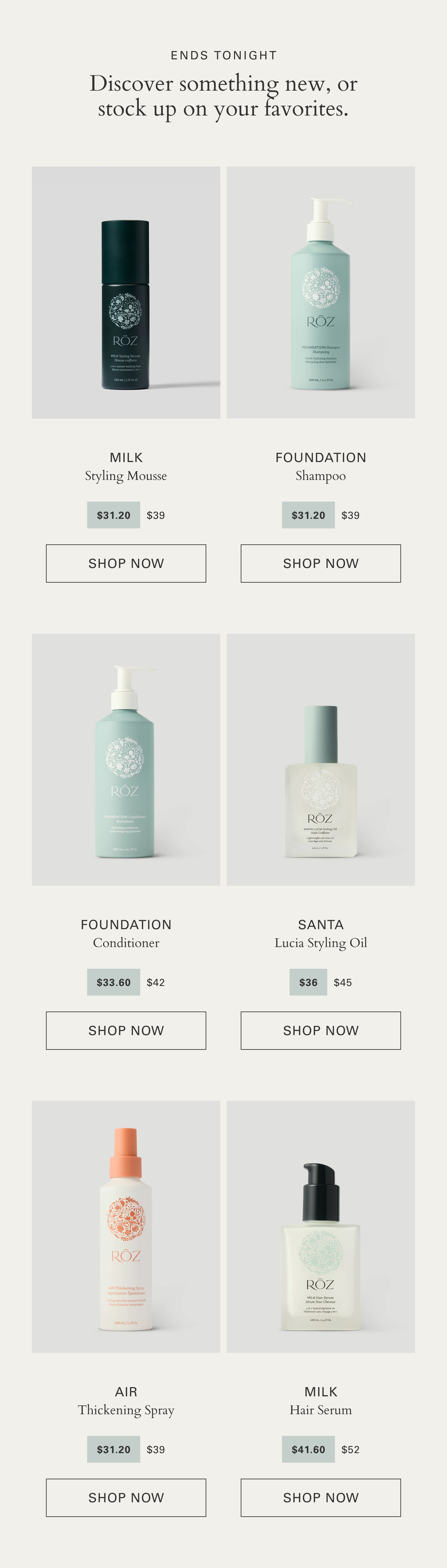 Last chance to stock up and save 20%