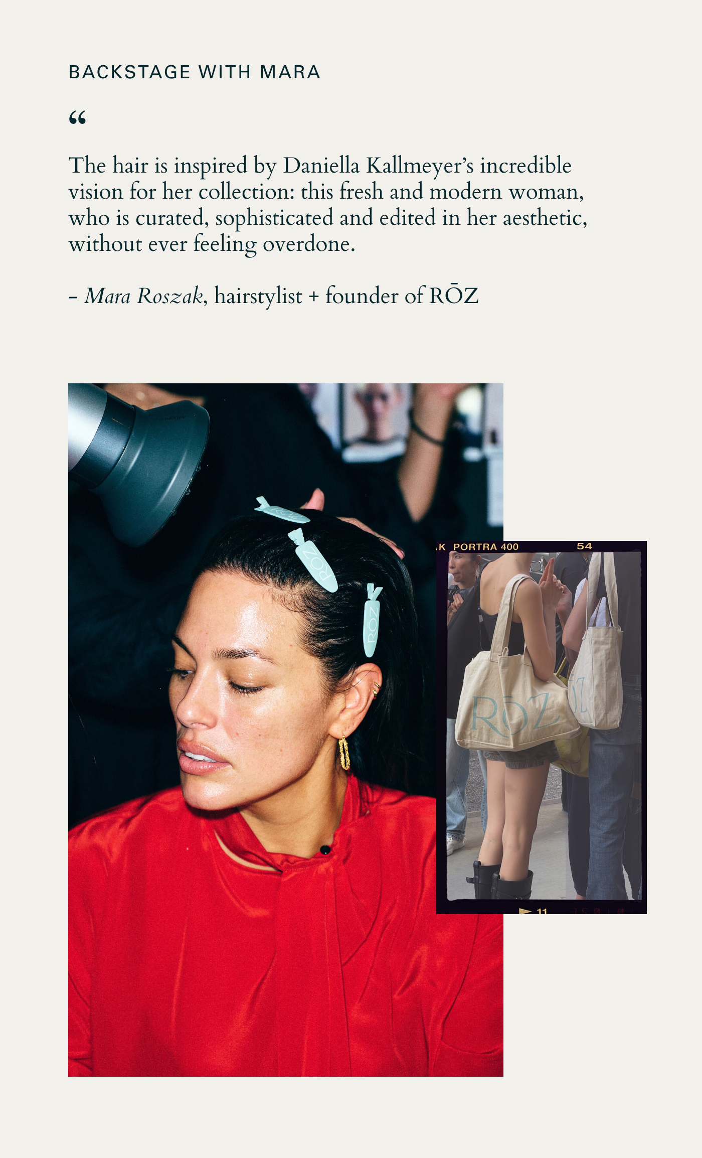 Backstage with Mara at Kallmeyer SS27