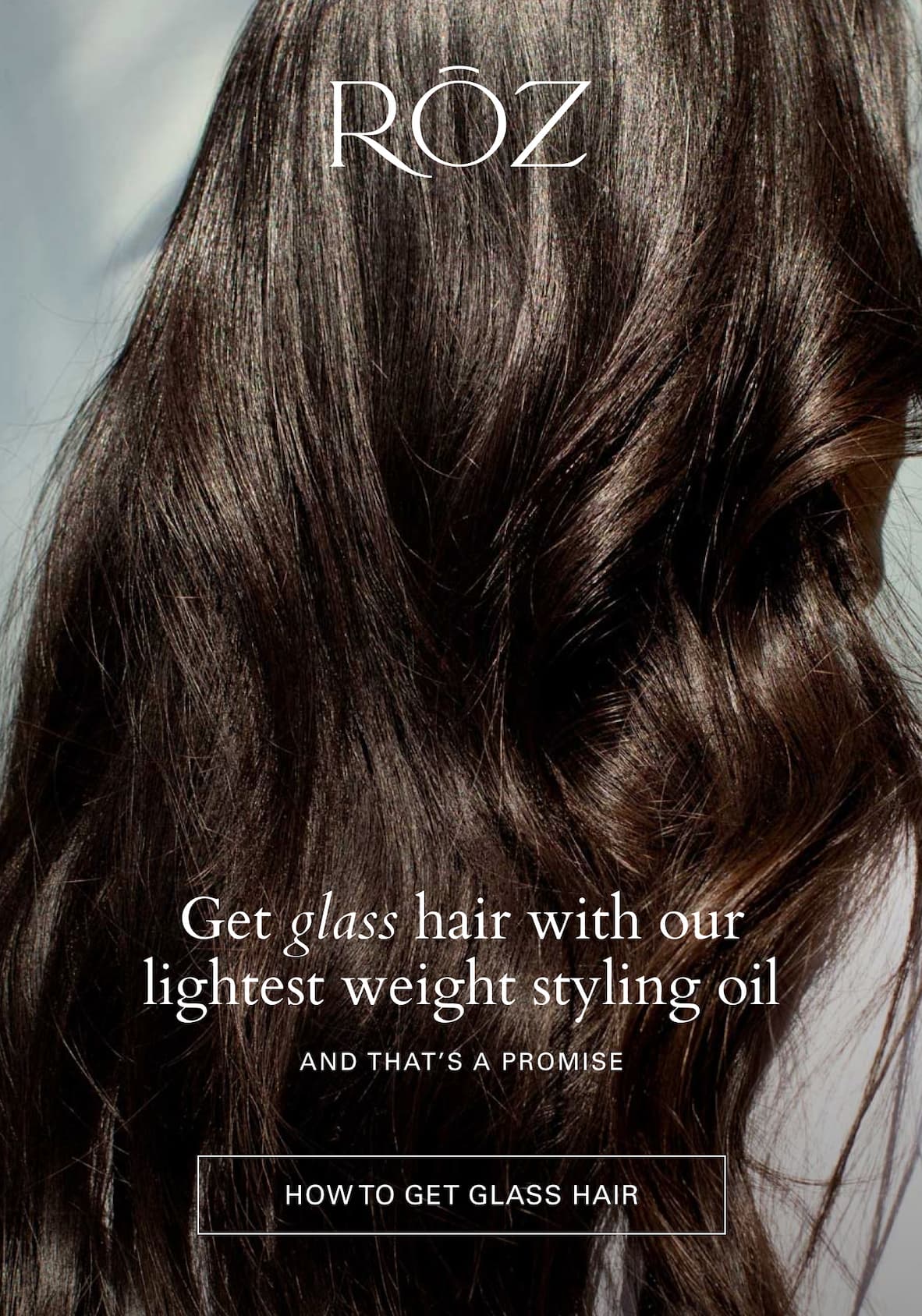 Get glass hair with our lightest weight styling oil