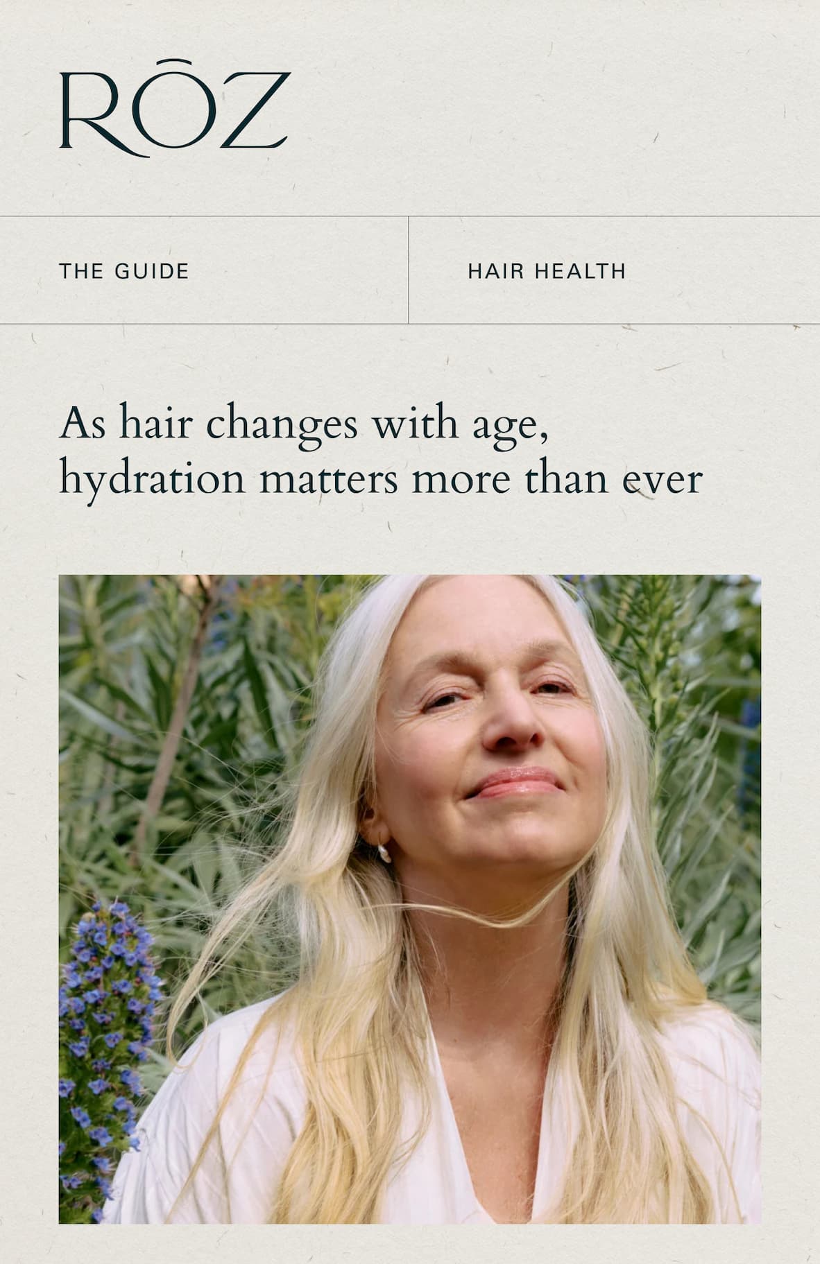 As hair changes with age, hydration matters more than ever