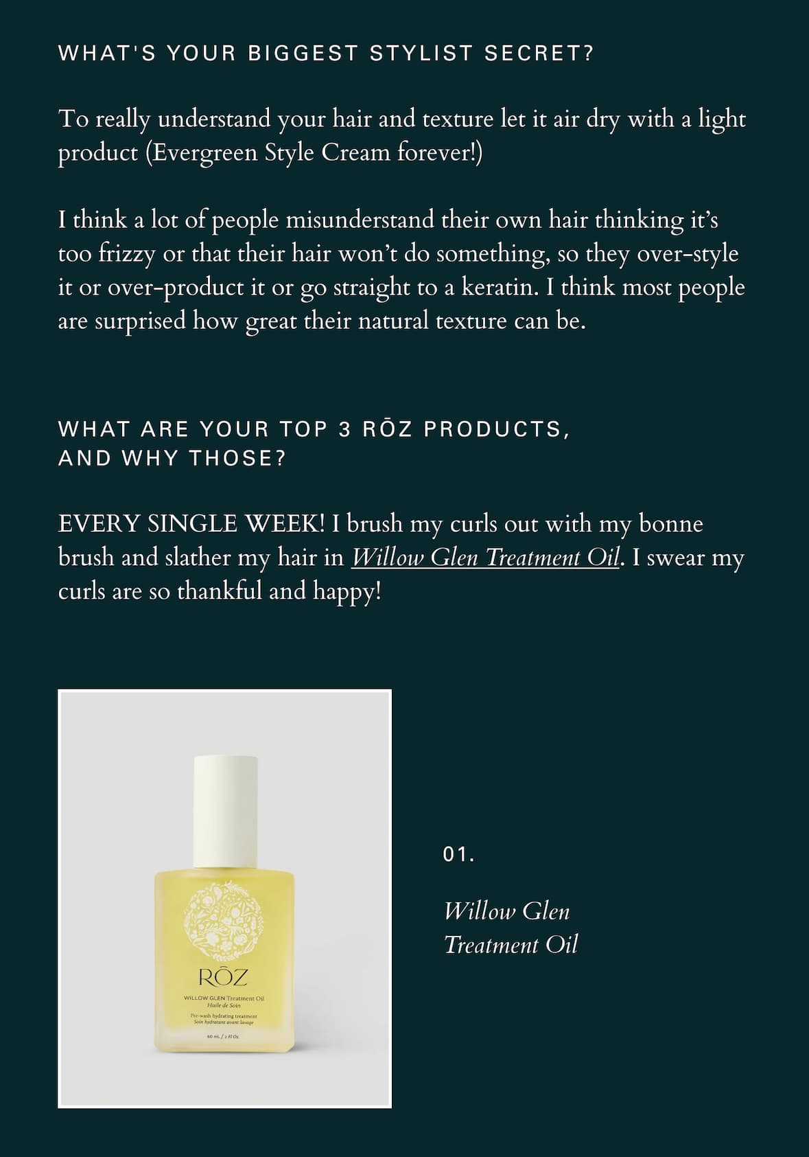 Willow Glen Treatment Oil