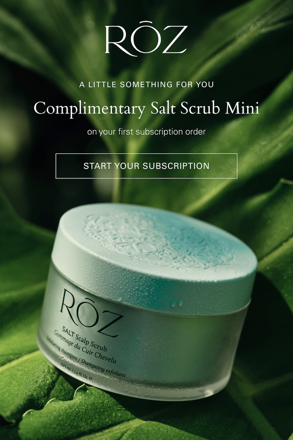 Free Salt Scrub Mini on subscriptions