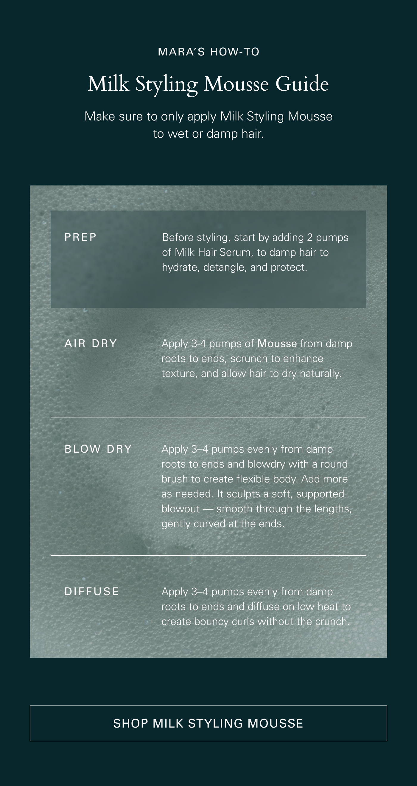 Mara's How To Milk Styling Mousse
