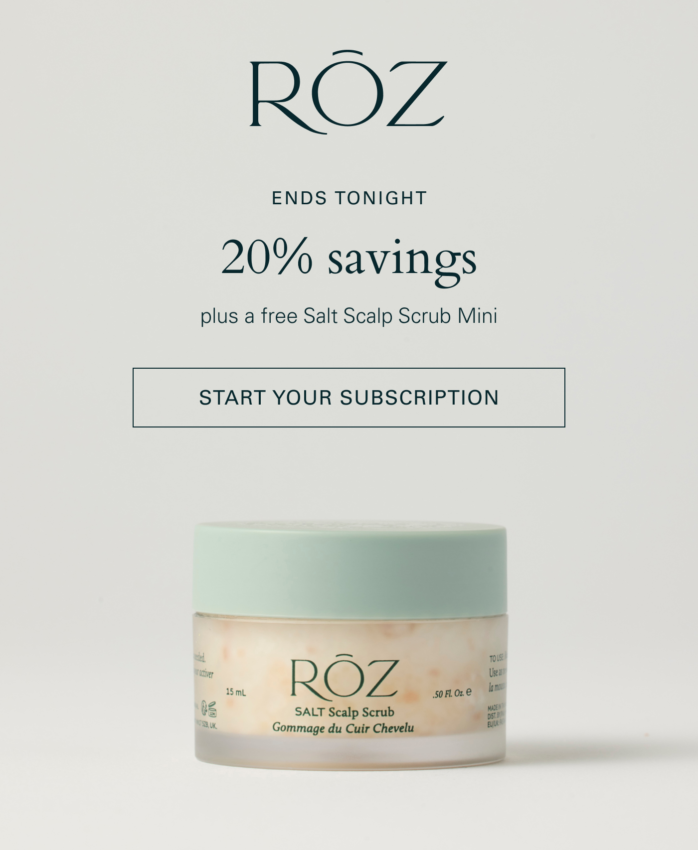 Free Salt Scrub Mini on subscriptions