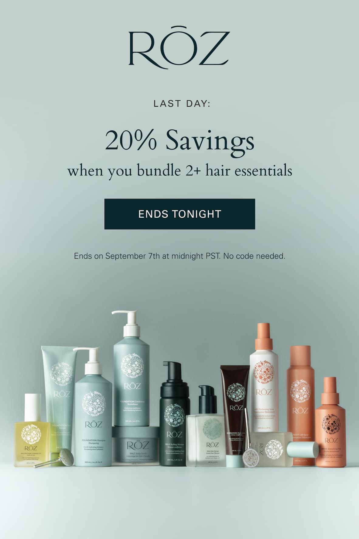Last Day: 20% Savings when you bundle 2+ hair essentials