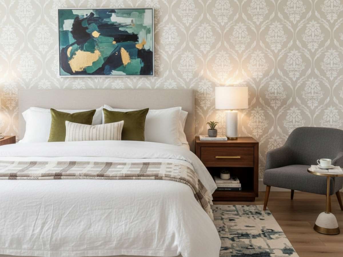 Bedroom wallpaper example