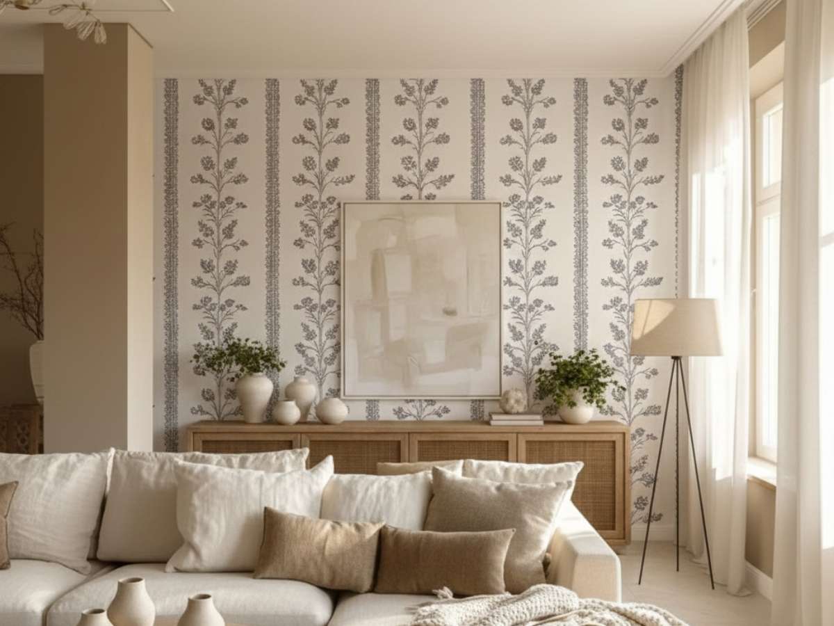 Living room wallpaper example